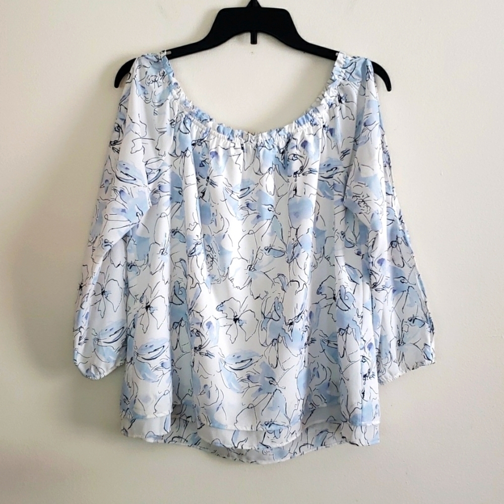 Sanctuary floral blouse, ruffle, flowy, summer, lightweight peasent cottage core